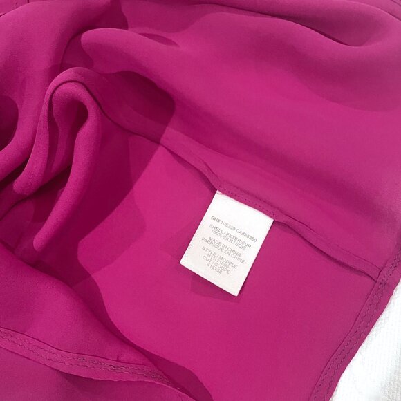 Joie NWOT Fuchsia Pink Silk Tank Cami Blouse Top with Pleat Detail Size XS - Picture 3 of 4